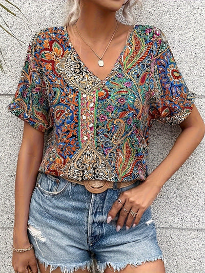 SARA V-NECK BLOUSE