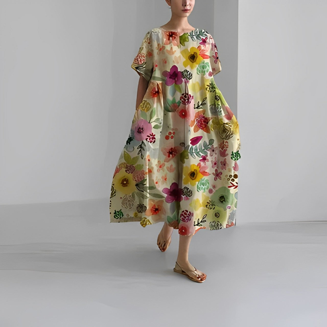 Julia | Boho Floral Dress - Loose Dress