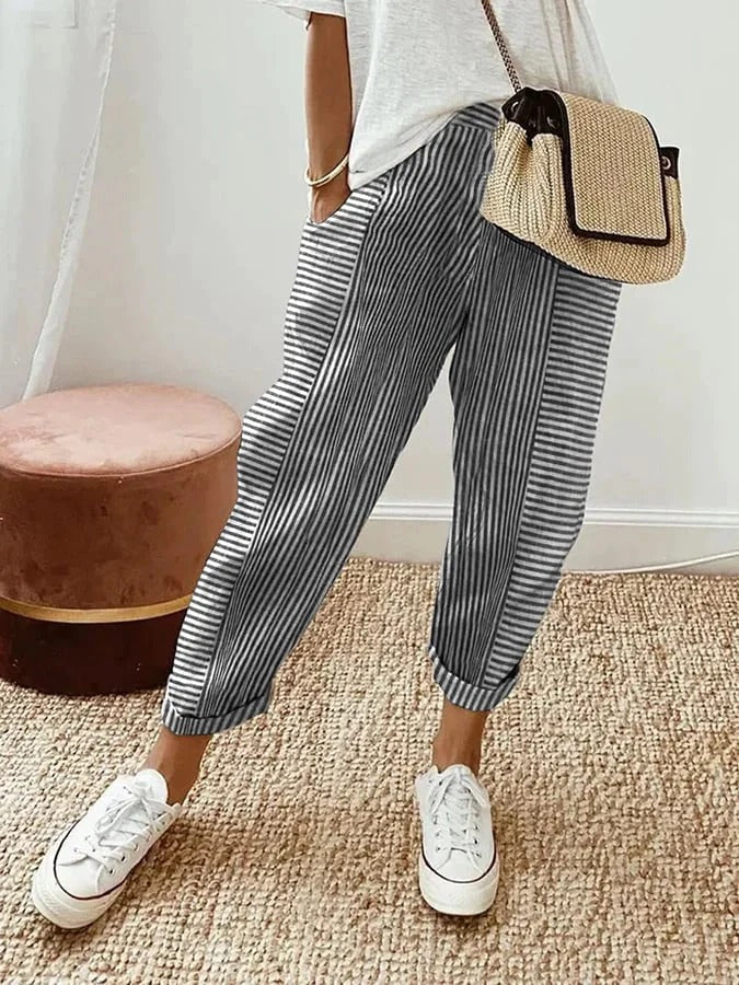 Lore Striped Cotton Pants