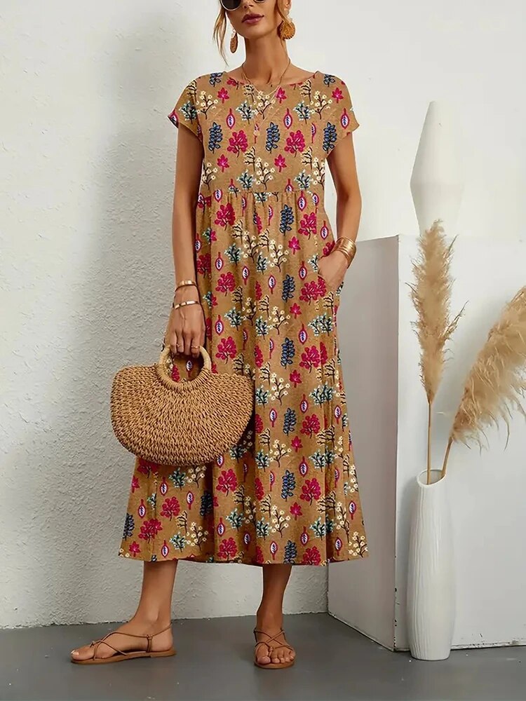 Sascha Ethereal Tummy Covering Floral Dress