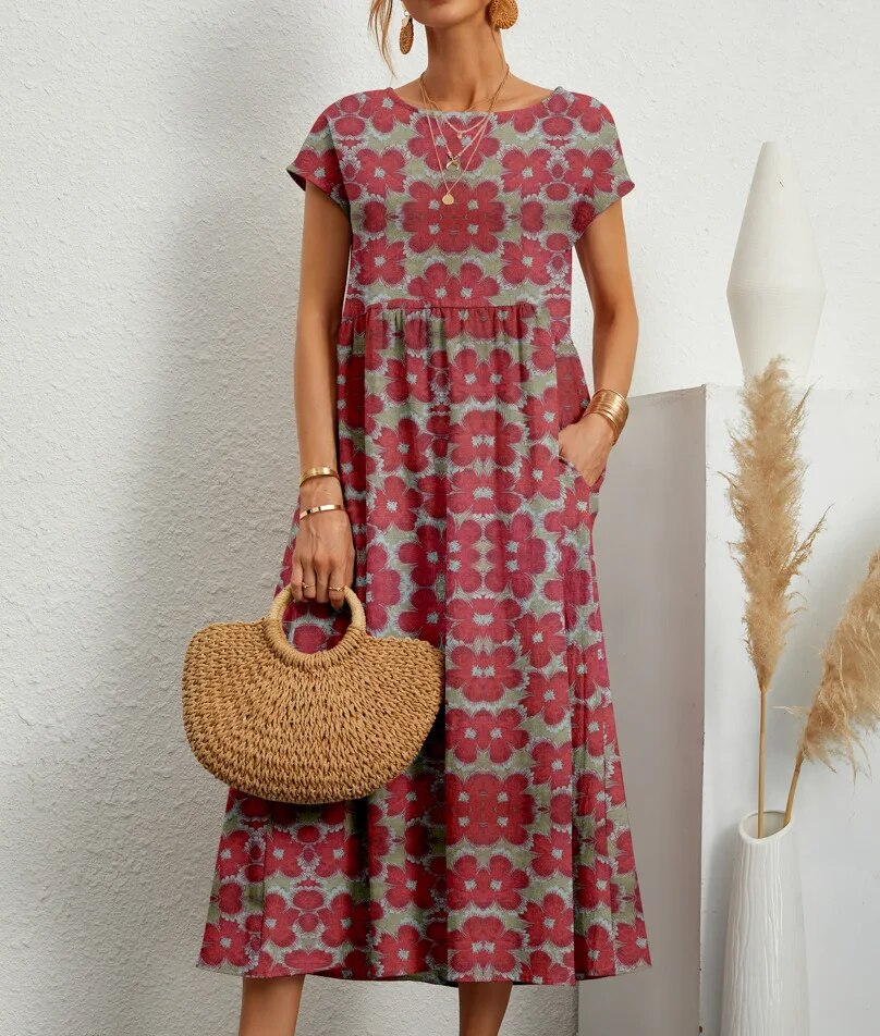 Sascha Ethereal Tummy Covering Floral Dress