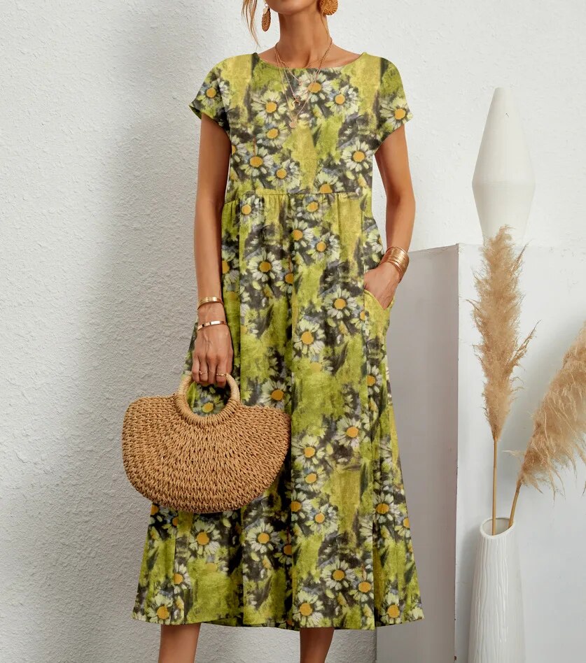 Sascha Ethereal Tummy Covering Floral Dress