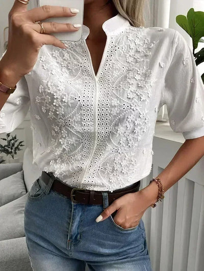 Celine Elegant blouse with embroidery